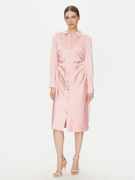 DKNY Sukienka koszulowa DD4KTE31 Różowy Regular Fit. Czerwone sukienki damskie DKNY, bez wzorów, z syntetyku, bez kołnierzyka, bez ramiączek, koszulowe. Za 339.99 zł.