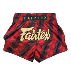 Spodenki Muay Thai Sześciany Fairtex BS1919 Czerwone/Czarne S. Czerwone szorty damskie FAIRTEX, bez wzorów, sportowe. Za 279.00 zł.