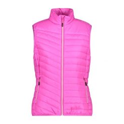 Damska kurtka bez rękawów CMP. Fioletowe kurtki sportowe damskie CMP, bez wzorów, z puchu, bez ramiączek, bez kaptura, trekkingowe. Za 447.00 zł.