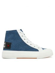 LOVE MOSCHINO Trampki JA15022G1MJO5700 Niebieski. Niebieskie trampki i tenisówki damskie Love Moschino, bez wzorów, z materiału, bez zapięcia. W wyprzedaży za 439.99 zł.