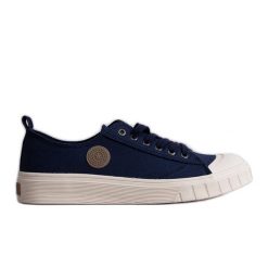 Granatowe trampki Big Star LL174018 403 niebieskie. Niebieskie trampki męskie bez wzorów, eleganckie, bez zapięcia. Za 158.90 zł.