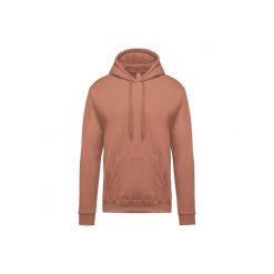 Bluza z kapturem Kariban. Brązowe bluzy sportowe męskie KARIBAN, m, bez wzorów, z materiału, z kapturem. Za 189.50 zł.