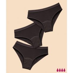 Majtki menstruacyjne dla nastolatek heavy flow Boston 3-pak. Czarne majtki damskie ANAISSA, z bawełny. W wyprzedaży za 580.00 zł.