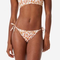 Dół kostiumu kąpielowego damski Decathlon Sandy Garou. Brązowe bikini Decathlon, bez wzorów, z elastanu. Za 44.99 zł.