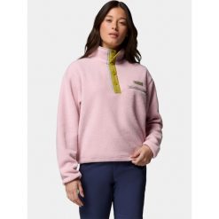 Sweter Damski Columbia Helvetia II Cropped. Czerwone swetry nierozpinane damskie Columbia, bez wzorów, sportowe, bez kołnierzyka, bez ramiączek. Za 299.00 zł.