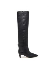MICHAEL Michael Kors Kozaki Daniela Kitten 40F6DNMB5L Czarny. Czarne kozaki damskie MICHAEL Michael Kors, bez wzorów, ze skóry, bez obcasa, na szpilce, bez zapięcia. Za 1,779.00 zł.