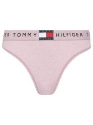 Tommy Hilfiger Stringi UW0UW06039 Różowy. Czerwone majtki damskie Tommy Hilfiger, z bawełny. Za 89.99 zł.
