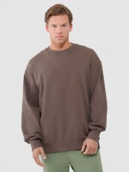 4F Bluza dresowa oversize nierozpinana bez kaptura męska - brązowa 3XL. Brązowe bluzy męskie 4F, m, bez wzorów, z bawełny, klasyczne, bez ramiączek, bez kaptura. W wyprzedaży za 69.99 zł.