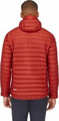 Kurtka męska Kurtka microlight alpine-tuscan red-xl RAB. Czerwone kurtki męskie NoName, m, bez wzorów, bez kaptura. Za 946.44 zł.