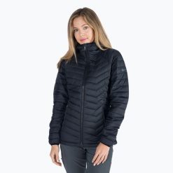 Kurtka puchowa damska Columbia Powder Lite. Niebieskie kurtki sportowe damskie Columbia, xs, bez wzorów, z puchu, bez ramiączek, bez kaptura, trekkingowe. Za 485.99 zł.