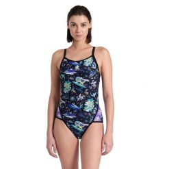 Strój kąpielowy damski jednoczęściowy treningowy na basen Arena Planet. Niebieskie stroje kąpielowe damskie ARENA, s, bez wzorów. Za 271.98 zł.