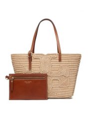 Tory Burch Torebka Ella 183825 Beżowy jasny. Brązowe shopperki damskie Tory Burch, bez wzorów, bez dodatków. Za 2,189.00 zł.