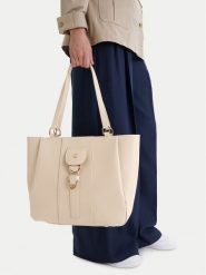 Beverly Hills Polo Club Torebka CEO-BHPC-C-025-09 Écru. Shopperki damskie Beverly Hills Polo Club, bez wzorów, z materiału, bez dodatków. Za 229.99 zł.