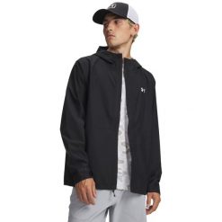 Kurtka męska Under Armour Cloudstrike Jacket 6009583. Białe kurtki męskie Under Armour, l, bez wzorów, z materiału, sportowe, z kapturem. Za 473.45 zł.