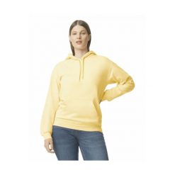 Bluza z kapturem Gildan Midweight Softstyle. Żółte bluzy damskie GILDAN, m, bez wzorów, z bawełny, klasyczne, bez ramiączek, z kapturem. Za 114.80 zł.