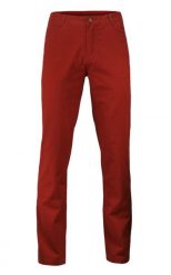 Casualowe Spodnie Męskie, 100% BAWEŁNA, Chinosy, Kolorowe, Czerwone. Czerwone eleganckie spodnie męskie Ezreal, bez wzorów, z bawełny. Za 169.00 zł.