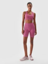 4F Legginsy kolarki treningowe damskie - fioletowe M/L. Czerwone legginsy damskie 4F, l, bez wzorów, z dzianiny, z podwyższonym stanem, krótkie, na fitness i siłownię. W wyprzedaży za 69.99 zł.