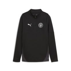Młodzieżowa bluza treningowa Manchester City z zamkiem 1/4 PUMA. Czarna bluzy damskie Puma, l, bez wzorów, młodzieżowe, bez ramiączek, bez kaptura. Za 299.00 zł.