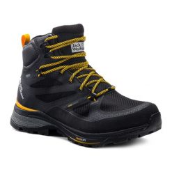 Buty trekkingowe męskie Jack Wolfskin Force Striker Texapore Mid. Czarne buty zimowe męskie Jack Wolfskin, bez wzorów, z gumy, za kostkę, bez obcasa, bez zapięcia. Za 707.00 zł.