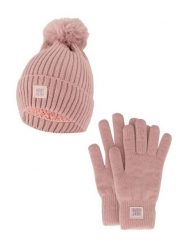 Zestaw zimowy dla kobiet - czapka + rękawiczki różowy. Czerwone czapki damskie HEAT KEEPER, na zimę, bez wzorów, z materiału, eleganckie. Za 134.32 zł.