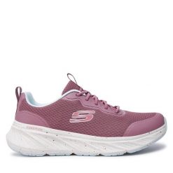 Buty do biegania Skechers. Czerwone obuwie sportowe damskie Skechers, bez wzorów, bez zapięcia, do biegania. Za 149.99 zł.