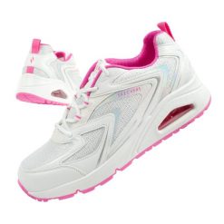 Buty sportowe damskie Skechers Uno-So Wavy. Białe obuwie sportowe damskie Skechers, bez wzorów, ze skóry ekologicznej, bez zapięcia, trekkingowe. Za 299.00 zł.