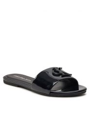 Calvin Klein Jeans Klapki Flat Sandal Slide Mg Met YW0YW01348 Czarny. Czarne klapki damskie Calvin Klein Jeans, bez wzorów, z jeansu, bez obcasa, bez zapięcia. Za 189.99 zł.
