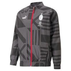 Kurtka przedmeczowa ac milan. Czarne kurtki męskie Puma, l, z aplikacjami, z materiału, bez kaptura. Za 328.05 zł.