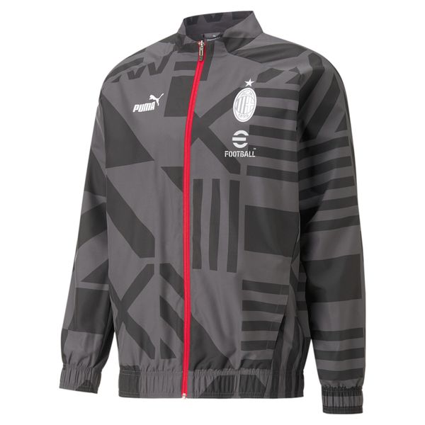 Kurtka przedmeczowa ac milan. Czarne kurtki męskie Puma, l, z aplikacjami, z materiału, bez kaptura. Za 318.30 zł.