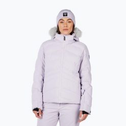 Kurtka narciarska damska Rossignol Staci Insulated. Fioletowe kurtki sportowe damskie Rossignol, na zimę, bez wzorów, bez ramiączek, bez kaptura, narciarskie. Za 1,099.00 zł.
