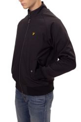 Kurtka Lyle & Scott Softshell Harrington. Czarne kurtki męskie LYLE AND SCOTT, xl, bez wzorów, z bawełny, bez kaptura, trekkingowe. Za 579.05 zł.