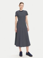 Tommy Hilfiger Sukienka codzienna WW0WW44547 Granatowy Regular Fit. Niebieskie sukienki damskie Tommy Hilfiger, na co dzień, xxs, bez wzorów, z bawełny, bez kołnierzyka, bez ramiączek, proste. Za 309.99 zł.