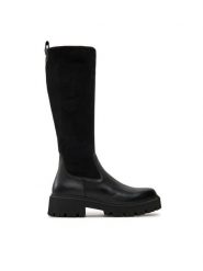 Caprice Kozaki 9-26509-43 Czarny. Czarne kozaki damskie Caprice, bez wzorów, ze skóry, bez obcasa, na płaskiej podeszwie, bez zapięcia. Za 599.99 zł.