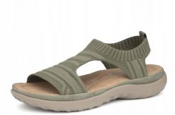 Rieker Sandals Sandały sportowe damskie Green 64850-54 39. Zielone sandały damskie Rieker, bez wzorów, bez obcasa, bez zapięcia. Za 221.47 zł.