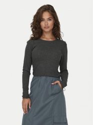 ONLY Bluzka Carlotta 15291987 Szary Regular Fit. Szare bluzki damskie ONLY, s, bez wzorów, z bawełny, bez kołnierzyka, bez ramiączek. Za 99.99 zł.