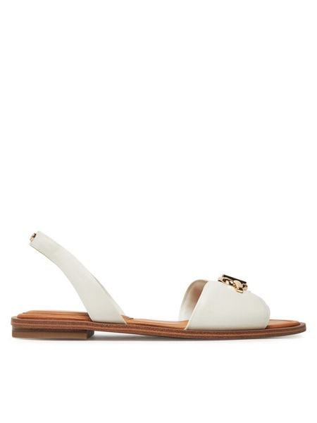 Aldo Sandały Goassi 13966655 Biały. Białe sandały damskie Aldo, bez wzorów, ze skóry, bez obcasa, na płaskiej podeszwie, bez zapięcia. Za 179.99 zł.