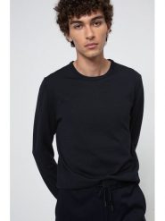 Hugo Sweter San Paolo 2 50435679 Granatowy Regular Fit. Niebieskie swetry męskie Hugo, m, bez wzorów, z wełny, bez kołnierzyka, bez ramiączek. Za 629.99 zł.