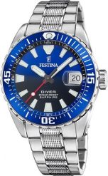 Zegarek Festina Zegarek męski Festina F20669-1 srebrny. Szare zegarki męskie Festina, bez wzorów, srebrne. Za 509.00 zł.