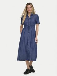 ONLY Sukienka jeansowa Charis 15363971 Granatowy Regular Fit. Niebieskie sukienki damskie ONLY, l, bez wzorów, z jeansu, bez kołnierzyka, bez ramiączek. Za 199.99 zł.