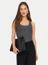 ONLY Top Lea 15356494 Szary Regular Fit. Szare topy damskie ONLY, l, bez wzorów, z wiskozy, bez kołnierzyka, bez ramiączek. Za 79.99 zł.