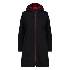 Parka dla kobiet CMP. Czarne parki damskie CMP, bez wzorów, z syntetyku, bez kaptura. Za 709.40 zł.