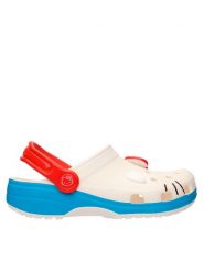 Crocs Klapki Hello Kitty Iam Classic Clog 209438 Biały. Białe klapki damskie Crocs, bez wzorów, z tworzywa sztucznego, bez obcasa, bez zapięcia. Za 229.99 zł.