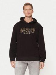 Armani Exchange Bluza XM000332 AF12269 UC001 Czarny Regular Fit. Czarne bluzy męskie Armani Exchange, m, bez wzorów, z syntetyku, bez ramiączek, bez kaptura. Za 349.99 zł.