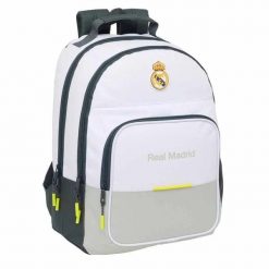 Plecak adaptacyjny Real Madrid 2025/26. Białe plecaki męskie safta, bez wzorów, z materiału. Za 209.00 zł.
