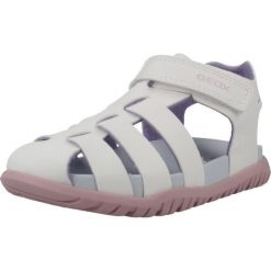 Sandały GEOX B SANDAL FUSBETTO GI Biały. Białe buty zimowe męskie Geox, bez wzorów, z syntetyku, sportowe, bez zapięcia. Za 189.99 zł.