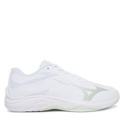 Buty halowe Mizuno. Białe obuwie sportowe damskie Mizuno, bez wzorów, bez zapięcia. Za 389.99 zł.
