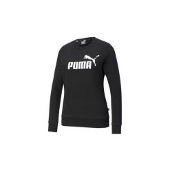 Damska bluza z okrągłym dekoltem Essentials z logo PUMA Light Gray Heather. Czarne bluzy damskie Puma, bez wzorów, z materiału, bez ramiączek, na jogę i pilates. W wyprzedaży za 155.45 zł.