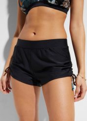 Szorty kąpielowe z figami wewnętrznymi. Czarne bikini bonprix, bez wzorów. Za 77.99 zł.