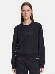 Guess Bluza W6YQ23 K5316 Granatowy Regular Fit. Niebieskie bluzy damskie Guess, l, z aplikacjami, z syntetyku, bez ramiączek, bez kaptura. Za 474.99 zł.