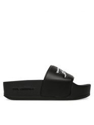 KARL LAGERFELD Klapki Kondo Maxi KL80872 Czarny. Czarne klapki damskie KARL LAGERFELD, bez wzorów, ze skóry, bez obcasa, bez zapięcia. Za 359.99 zł.